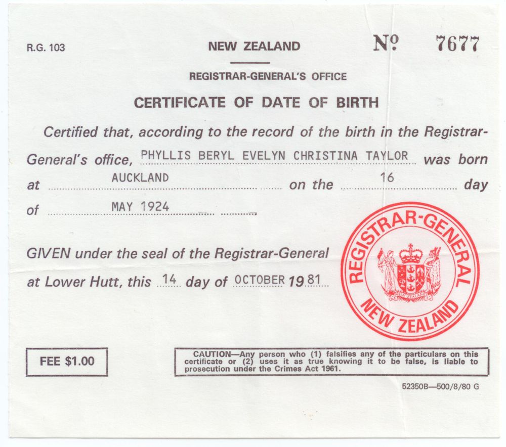 ProusePhyllisBirthCert